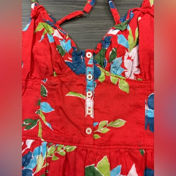 Hollister Red Floral Spaghetti Strap Sundress Size XS - Picture 5 of 9